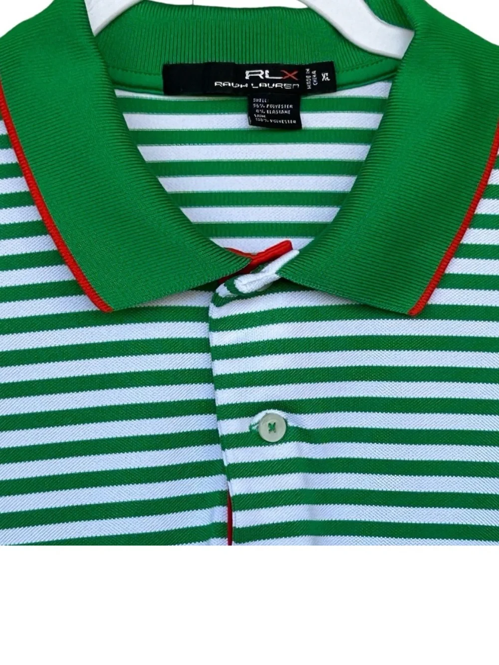 REX Ralph Lauren Stripped Golf Polo Shirt Size XL